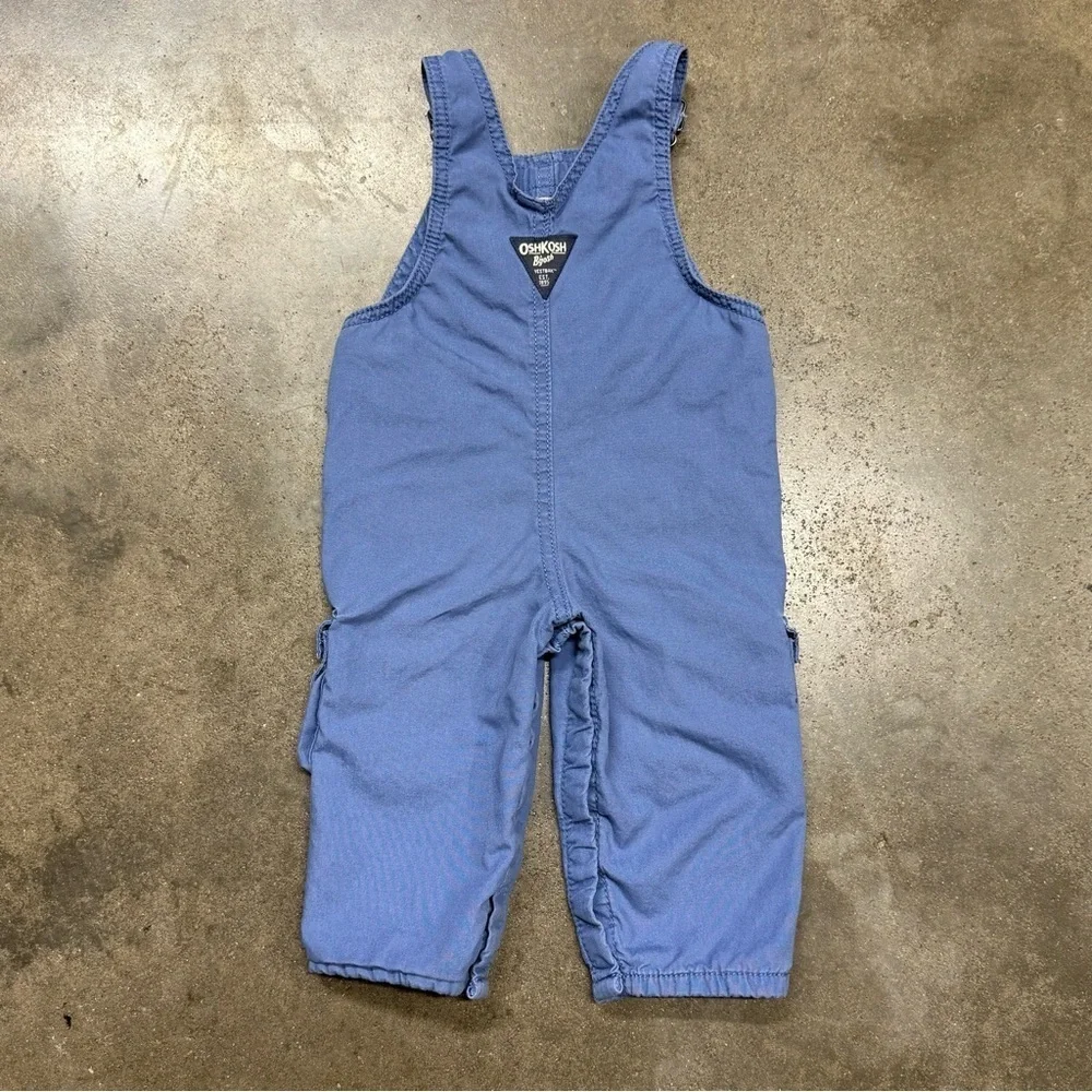 Vintage OshKosh B'gosh Lined Overalls Cargo Baby Bibs Pants USA Style